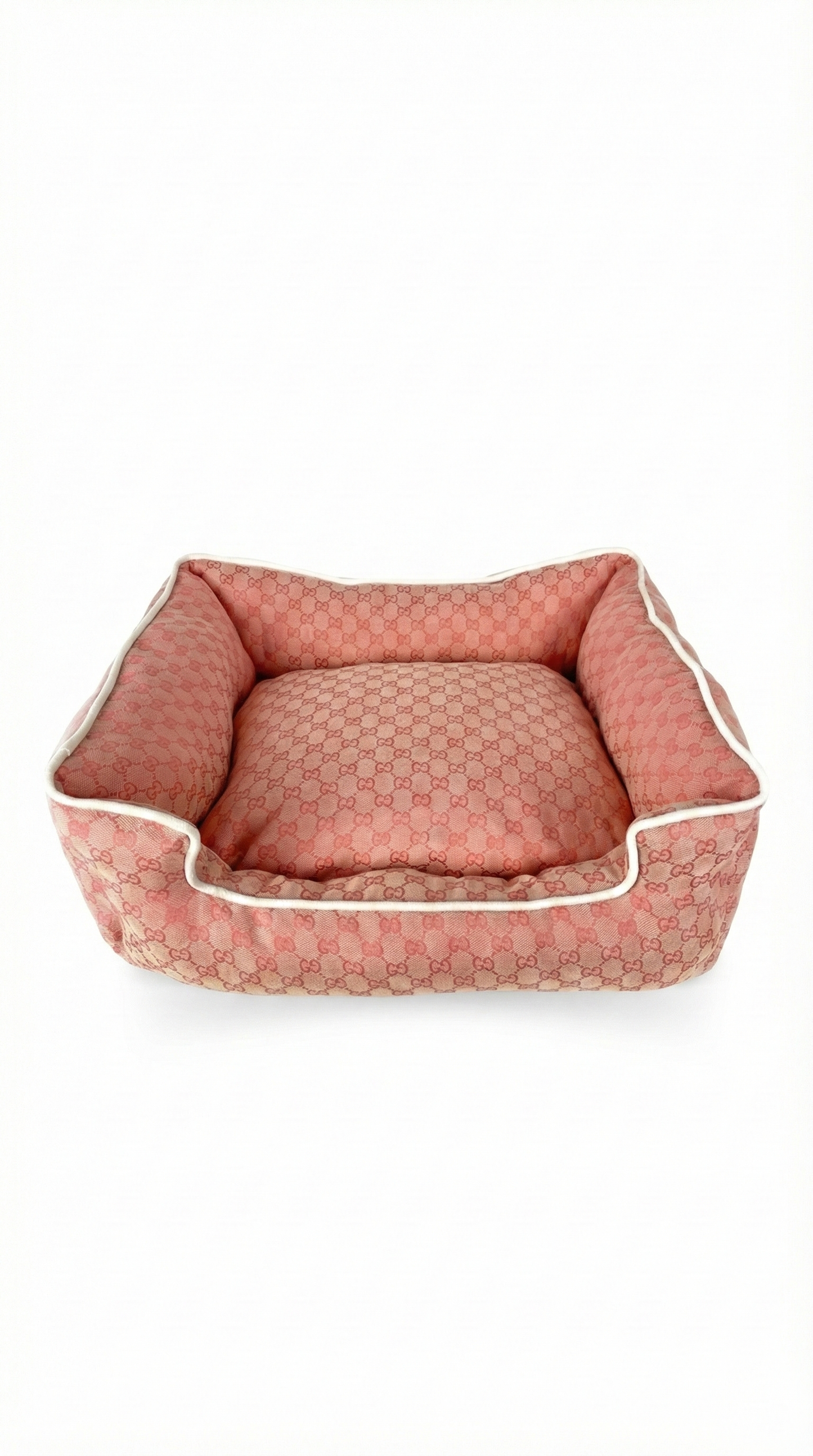 GiGi Monogram Pink Designer Dog Bed