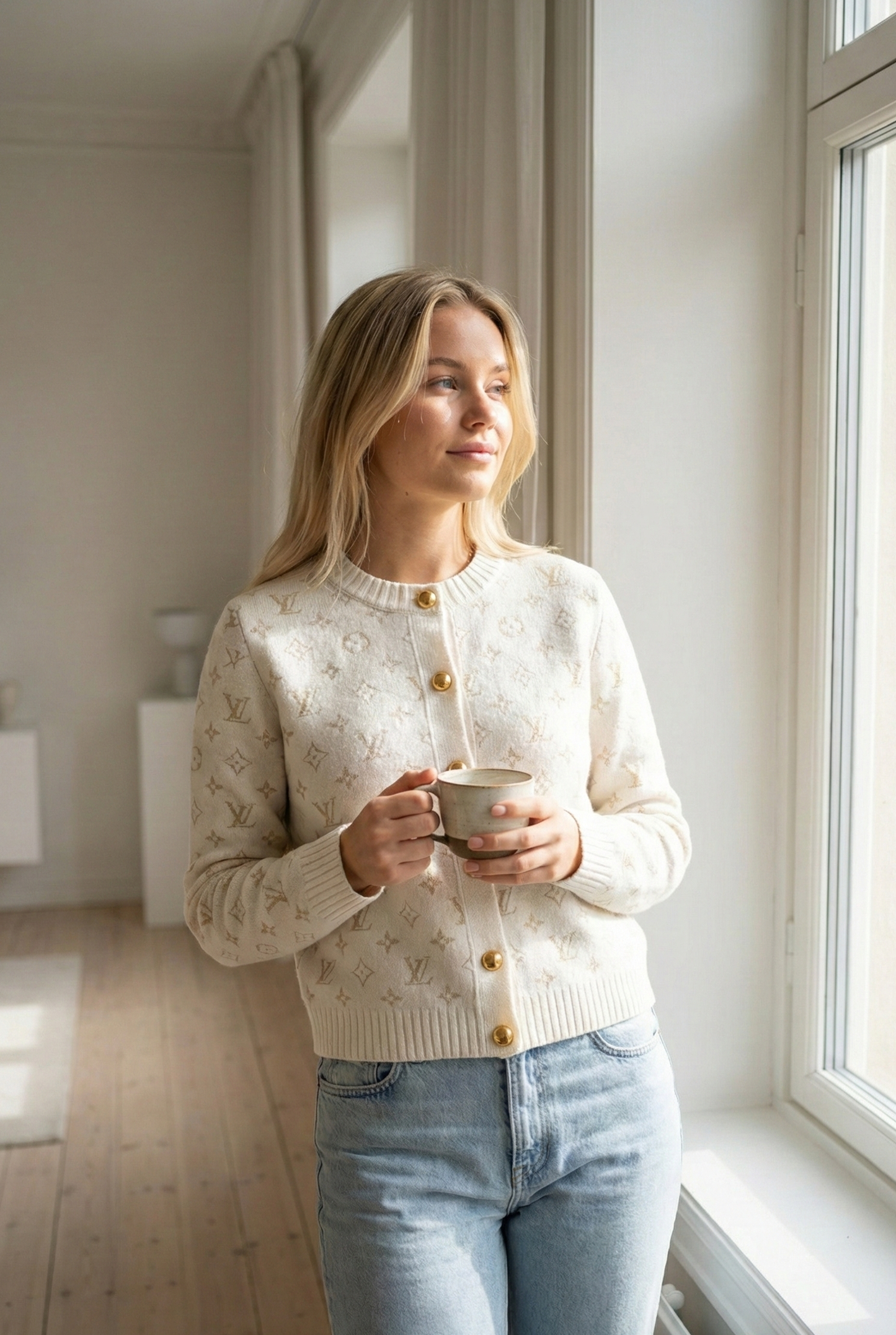 Monogram Knit Cardigan