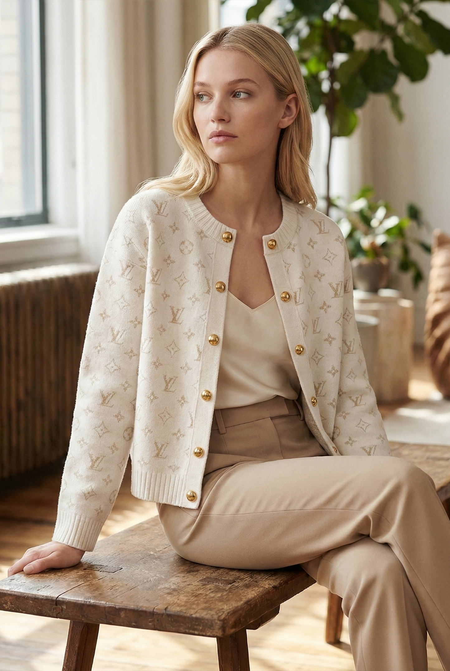 Monogram Knit Cardigan