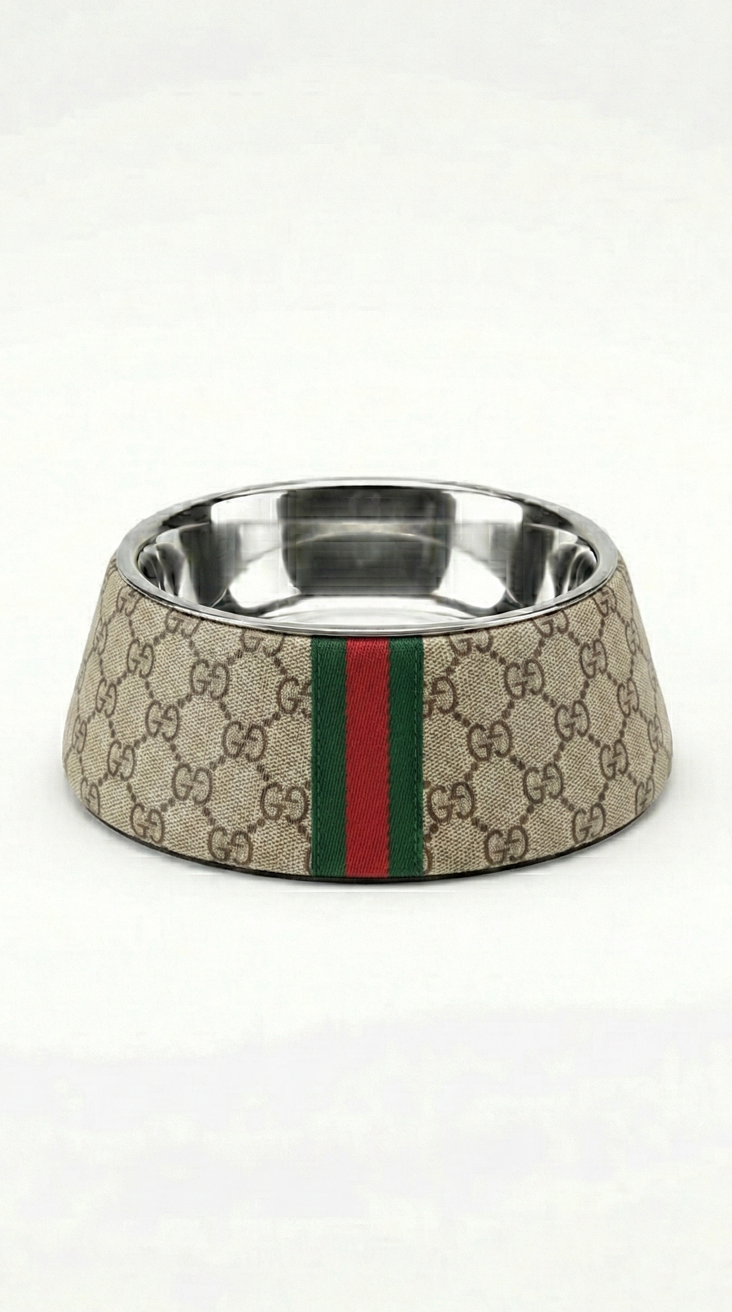 Stainless steel designer dog bowl