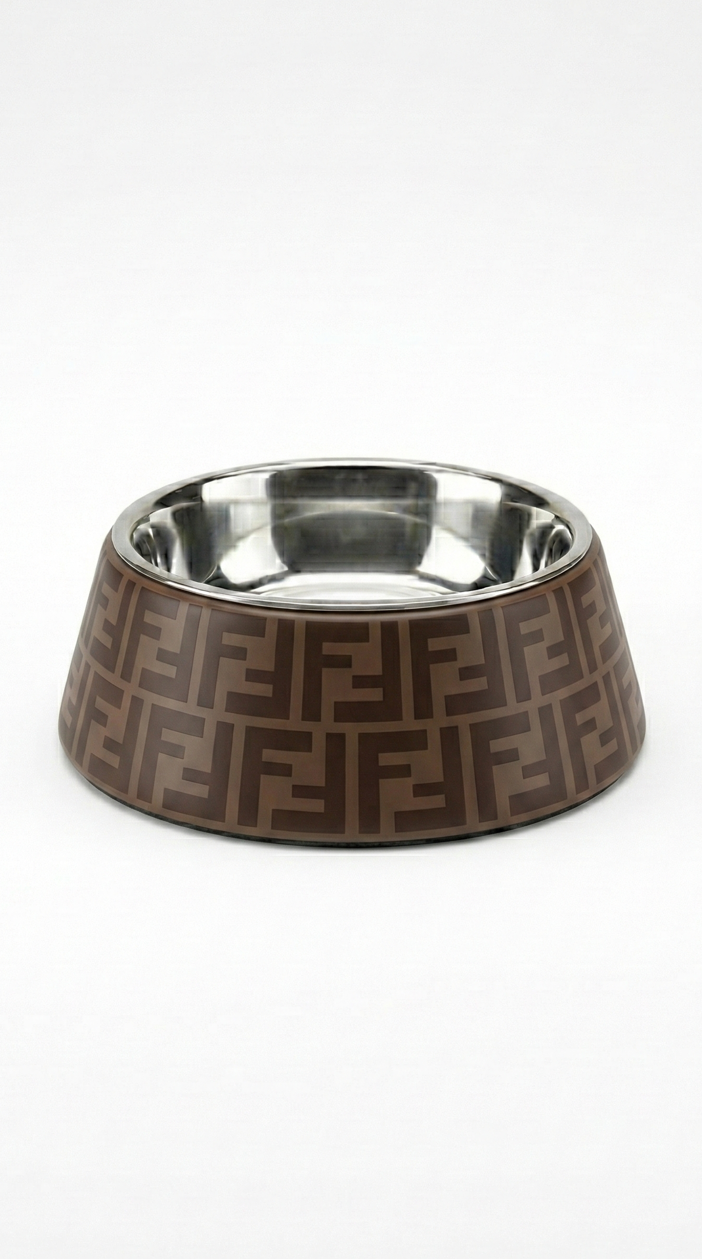 Stainless steel designer dog bowl