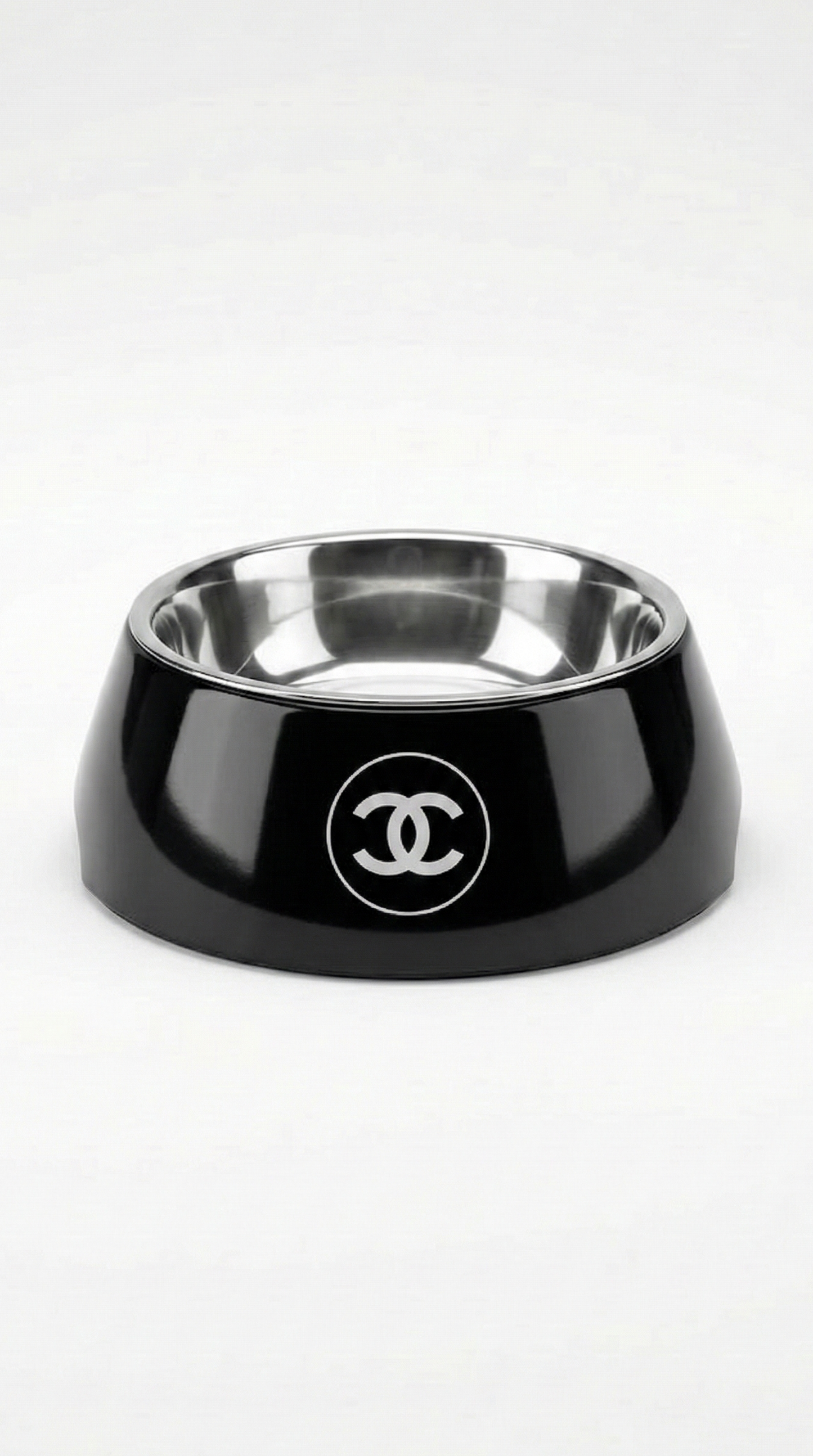 Stainless steel designer dog bowl