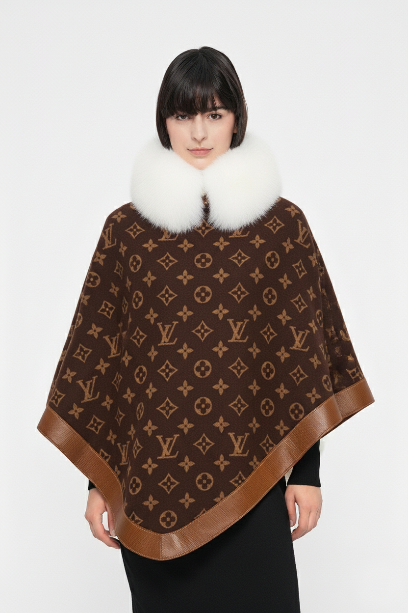 Cozy Patterned Poncho