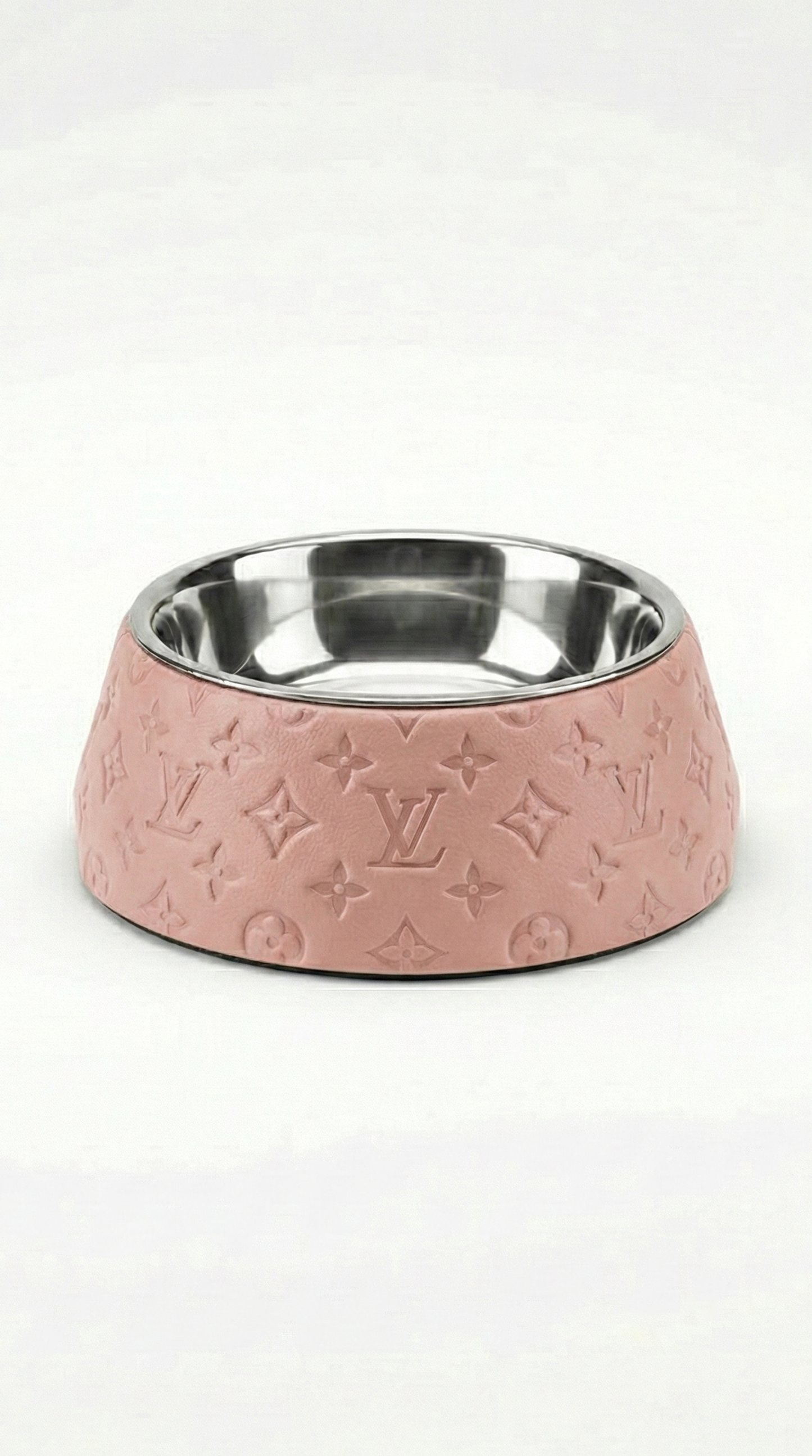 Stainless steel designer dog bowl