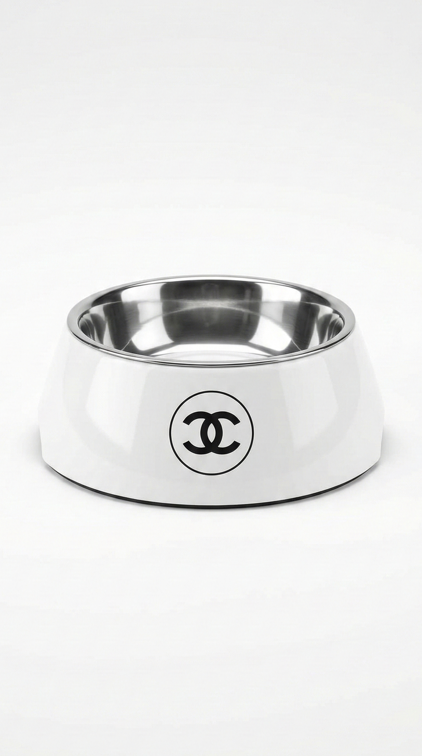 Stainless steel designer dog bowl