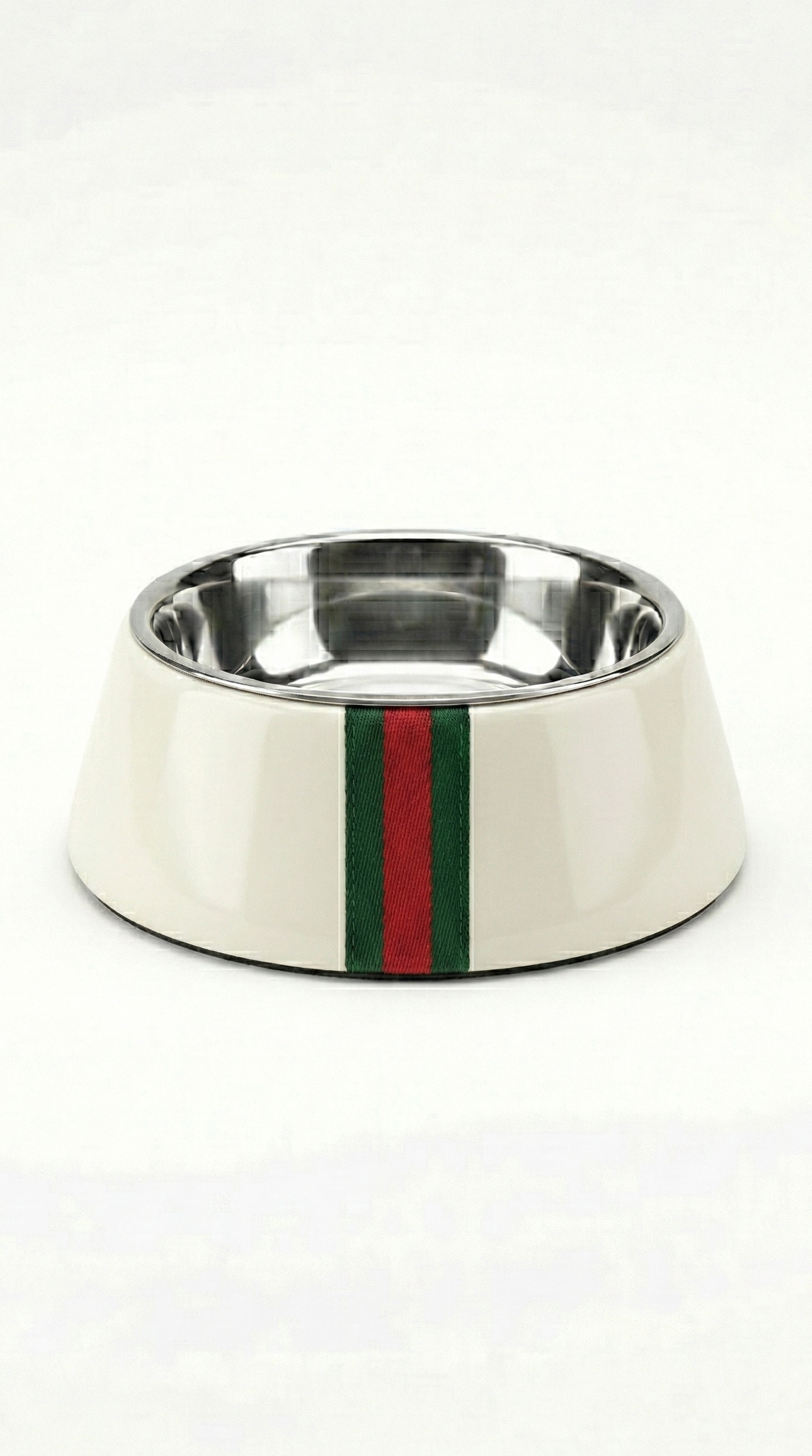 Stainless steel designer dog bowl